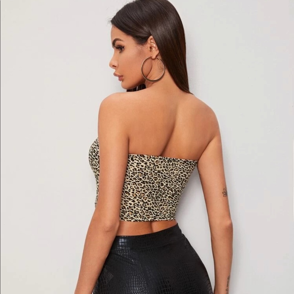 Shein Cheetah Tube Top